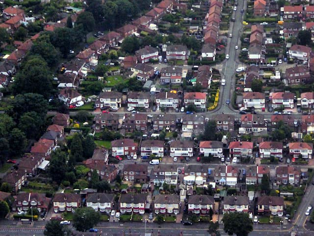 Residential streets at Cheadle Heath, Stockport
