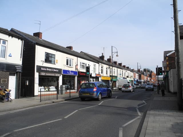 Shops on Stockport Road, Romiley